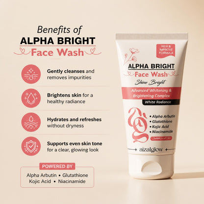 Aizal Glow Alpha Bright Face Wash | Best for Dark Spots & Pigmentation