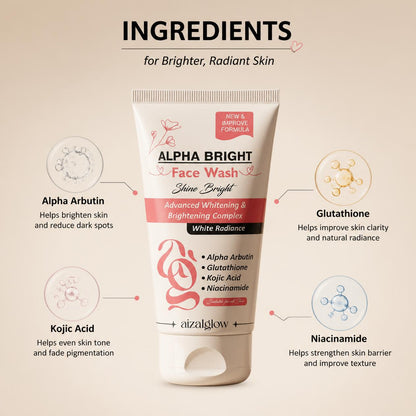 Aizal Glow Alpha Bright Face Wash | Best for Dark Spots & Pigmentation