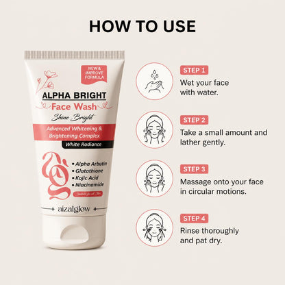 Aizal Glow Alpha Bright Face Wash | Best for Dark Spots & Pigmentation